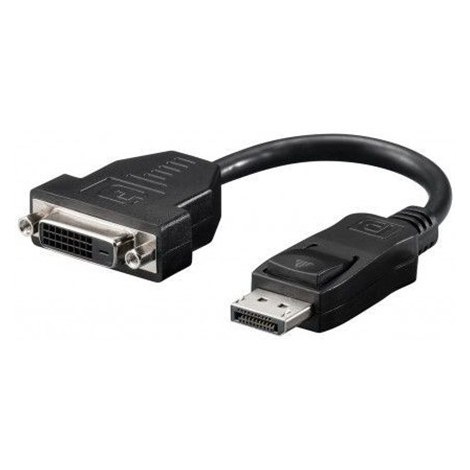 Goobay | Display adapter | Female | 24+1 pin digital DVI | Male | 20 pin DisplayPort | Black